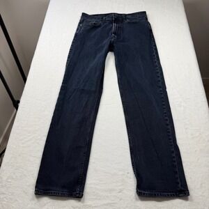 Calvin Klein Standard Straight Jeans Mens 33x32 Dark Wash Blue Excellent 40TM741